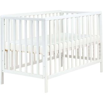 Beliani Culla minimalista 60 x 120 cm regolabile in altezza in legno di pino bianco Kiama