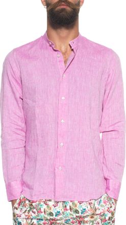 Vincenzo De Lauziers Camicia di lino guru Rosa Vincenzo De Lauziers Uomo