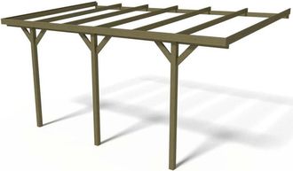 Habitat et Jardin Cochera De Madera Adosada solar 2 - 300 X 454 X 245 Cm