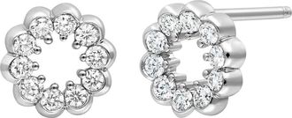 Bony Levy Liora Diamond Open Circle Stud Earrings in 18K White Gold at Nordstrom