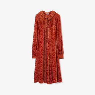 Burberry Baroque Silk Blend Velvet Dress, Size: 02