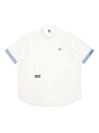 Aape By A Bathing Ape logo-appliqué shirt - men - Cotton - S - White