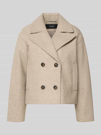 Vero Moda Cropped Trenchcoat mit doppelreihiger Knopfleiste Modell VINCELINE in Sand, Gr&ouml;&szlig;e XL