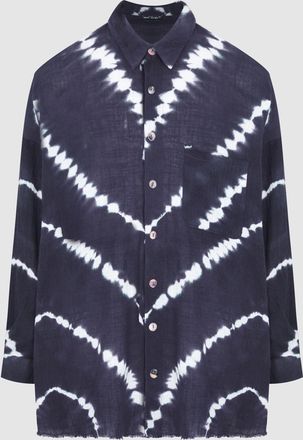 Maison Saint Julien Chemise Mykonos Oversized Tie Dye Bingin Black