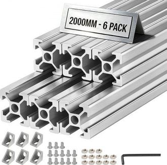 OEM Perfil De Extrusi&oacute;n De Aluminio 2020 Ranura En T Est&aacute;ndar Europeo, Carril Lineal De Extrusi&oacute;n 2000 Mm, Perfil De Aluminio Para Marcos De Impresoras 3d