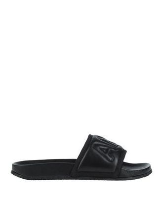 サンダル・ミュール AMBUSH SS21 LEATHER SLIDE SANDALS (BWIC001_S21LEA0011000) Ambush Quilted leather slide sandals for Men - Black in UAE