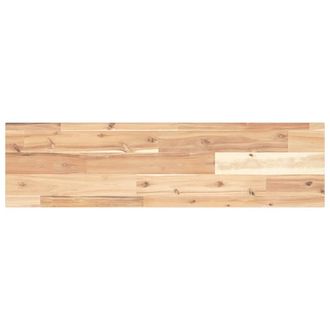 Berkfield Home Floating Shelf 80x20x2 cm Untreated Solid Wood Acacia in Brown | Size: 80 x 20 x 2 cm