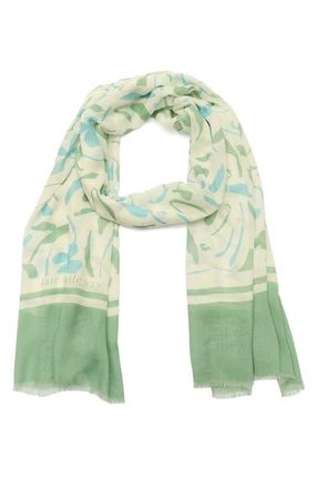 Kate Spade New York painters garden oblong scarf in Green Multi at Nordstrom