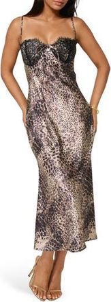Bebe Leopard Print Satin Slipdress at Nordstrom Rack, Size X-Large