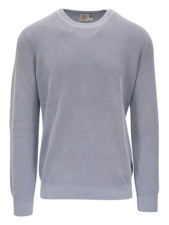 Faherty Sunwashed waffle-knit sweater - men - Organic Cotton - M - Grey