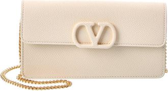 Valentino Vlogo Signature Leather Wallet On Chain