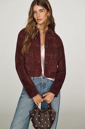 Blank NYC Cropped Suede Jacket