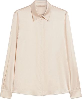 Pennyblack Vittoria Shirt - Dames - Overhemden - Beige - XL - Satijn - Overhemden