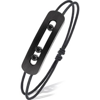 Messika Mens XL Move Titanium Black Diamond Cord Bracelet at Nordstrom