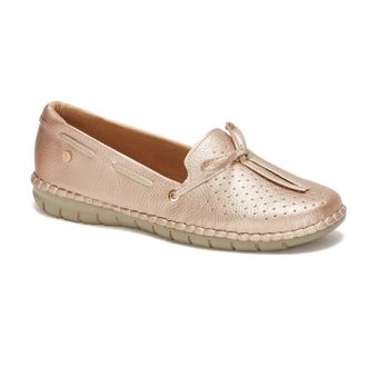 Andrea Womens Comfort Moccasins In Rose Gold