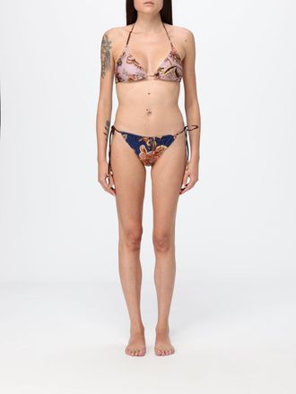 Zimmermann Set bikini due pezzi a triangolo con stampa astratta e laccetti