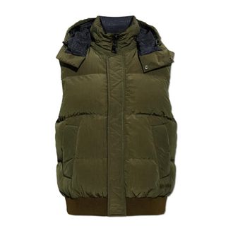 Balmain Ge&iuml;soleerd Vest - Heren - Bodywarmers - Groen - M - Leer - Jassen