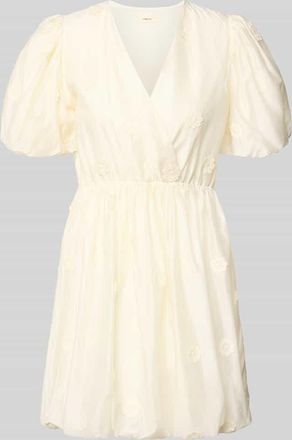 Suncoo Minikleid mit V-Ausschnitt Modell CHAYA in Offwhite, Gr&ouml;&szlig;e XL