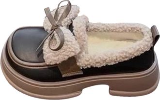 Generic Work Boots Size 6 Warm Boots Soft and Comfortable Can Adapt To The Cold and Harsh Environment Shoes for Women Uk Boots (Black, 3.5)