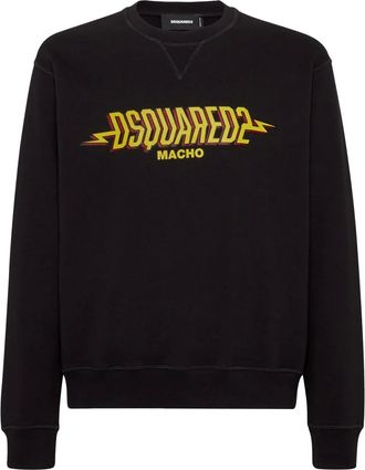 Dsquared2 Felpa con stampa - Nero