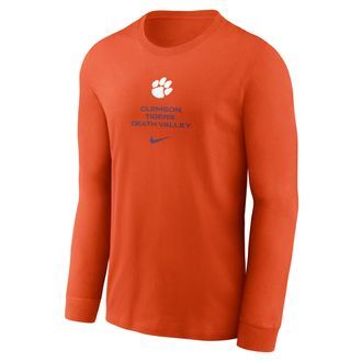 Nike Clemson Sideline Nike Mens Dri-FIT College Long-Sleeve T-Shirt in Orange | 02EW89MCLN-LDX