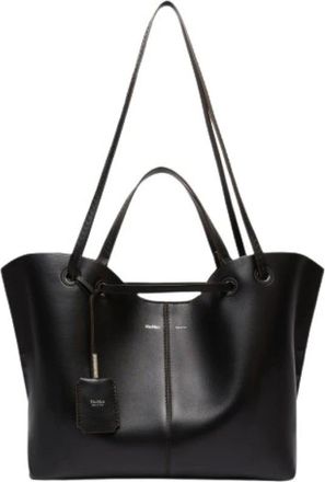 Max Mara Tassen, Dames, Zwart, ONE Size, Leer, Shopper Bag
