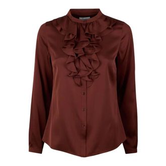 Stenstr&ouml;ms Marilyn Blouse - Dames - Blouses - Bruin - XL - Katoen - Overhemden