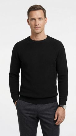 Olymp Rundhalspullover OLYMP Waffle Structure, Herren, Gr. XXL, marine, Strick, Obermaterial: 89% Baumwolle, 11% Polyamid, regular fit, Rundhals, Rippb&uuml;ndch