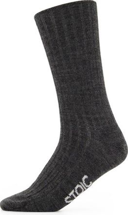 Stoic Merino Basic Rib Socks Heritage Multifunktionssocken - Unisex | schwarz/grau