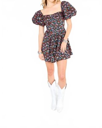BuddyLove Romeo Puff Sleeve Mini Dress In Multicolor