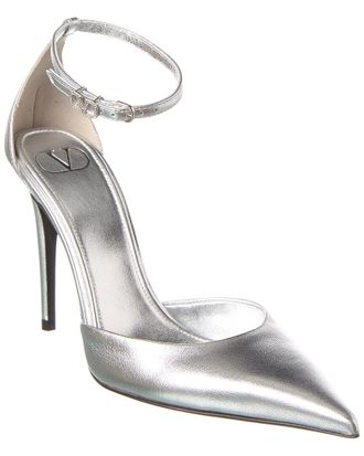 Valentino Vlogo 100 Ankle Strap Leather Pump