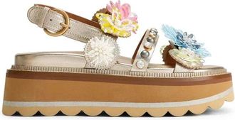 Kurt Geiger Octavia Sling Flatform - Dames - Sandalen - Veelkleurig - 38 EU - Leer - Schoenen