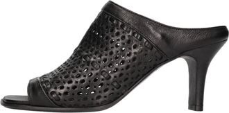 Pantanetti Fjord Heeled Mule - Dames - Muiltjes - Zwart - 40 EU - Leer - Schoenen