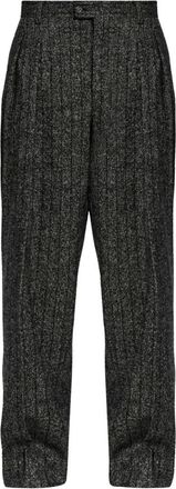 Dolce & Gabbana Pantaloni in lana a righe - - Trousers - Uomo - Grigio - L