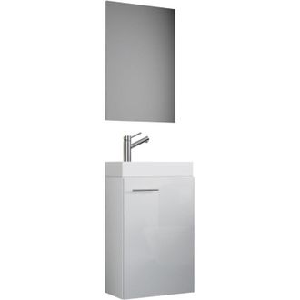 ebuy24 Ebuy24 - vcm Set 3 pezzi Posto lavanderia per gli ospiti wc Bagno per gli ospiti wc lavabo Mobili da bagno Set da bagno - Slito sp (rovere miele)