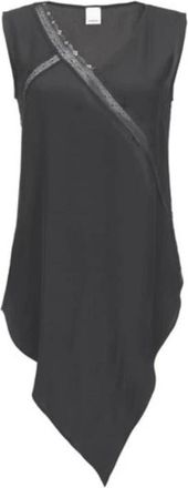 Pinko Top Crepe Style Gauge - Dames - Tops zonder mouwen - Zwart - S - Tops