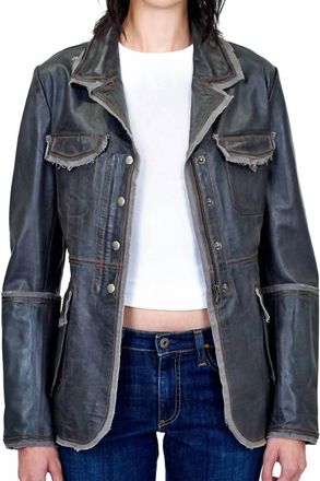 Jakett Meryl Vintage Leather Jacket In Greystone