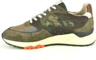Floris Van Bommel D.Taupe+Bruin Runner N. - Heren - Sneakers - Veelkleurig - 44 EU - Schoenen