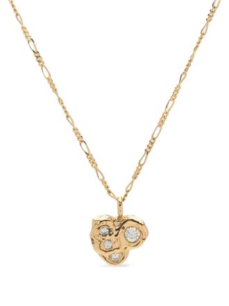 Nadia Shelbaya 18kt yellow gold Crooked Heart diamond necklace - women - Diamond/18kt Yellow Gold - One Size