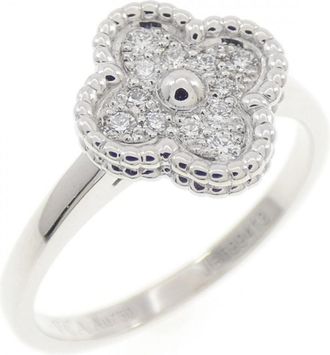 Van Cleef & Arpels Sweet Alhambra White Gold (18K) Band Ring (Pre-Owned)