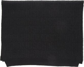 Moschino Logo Scarf - Dames - Sjaals - Zwart - ONE Size - Wol - Accessoires