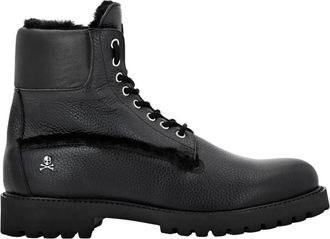 Philipp Plein The Hunter Boots - unisex - Veterlaarzen - Zwart - 38 EU - Leer - Schoenen