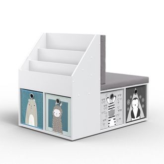 Vicco Estanter&iacute;a Infantil Onix, Gris, 97.1 X 78.4 Cm Con 6 Cajas Plegables Opt.2, Vicco