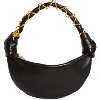 Saint Laurent Mini Amalia Suede Hobo Bag in Noir at Nordstrom