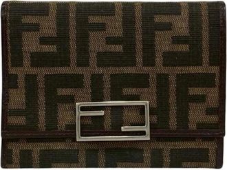 Fendi Pre-owned Wallets, female, Brown, Size: ONE SIZE Pre-owned Canvas Wallet