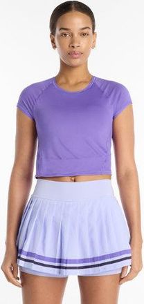 New Balance Mujer Tournament Novelty Top en Azul, Poly Knit, Talla XL