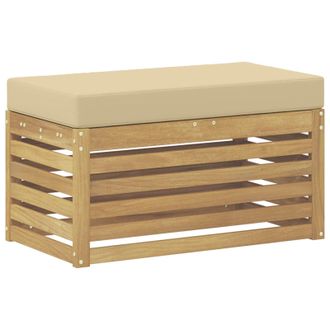 vidaXL Banco De Taburete Exterior Con Coj&iacute;n Blanco 80 X 43 X 45 Cm Vidaxl