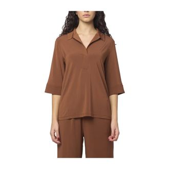 Max Mara Polo Shirts, female, Brown, Size: L Bchcalata Blouse