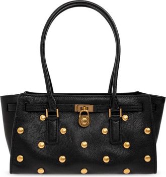 Michael Kors Hamilton Moderne Tas - Dames - Schoudertassen - Zwart - ONE Size - Leer - Tassen