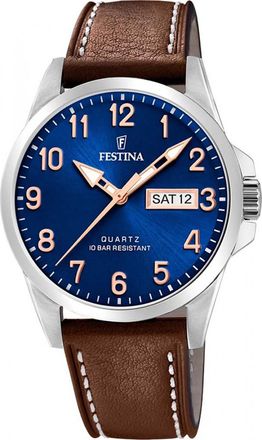 Festina F20358-B Mens Classic Watch - Silver - One Size